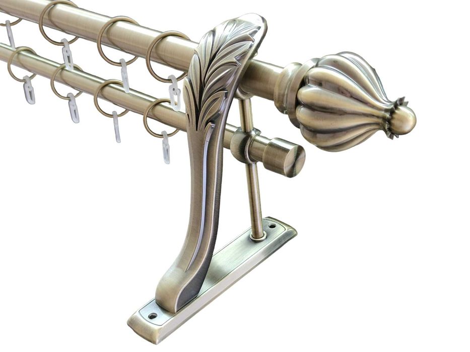 Карниз до штор металевий 25/19мм ретро Люксор антик 2,40м