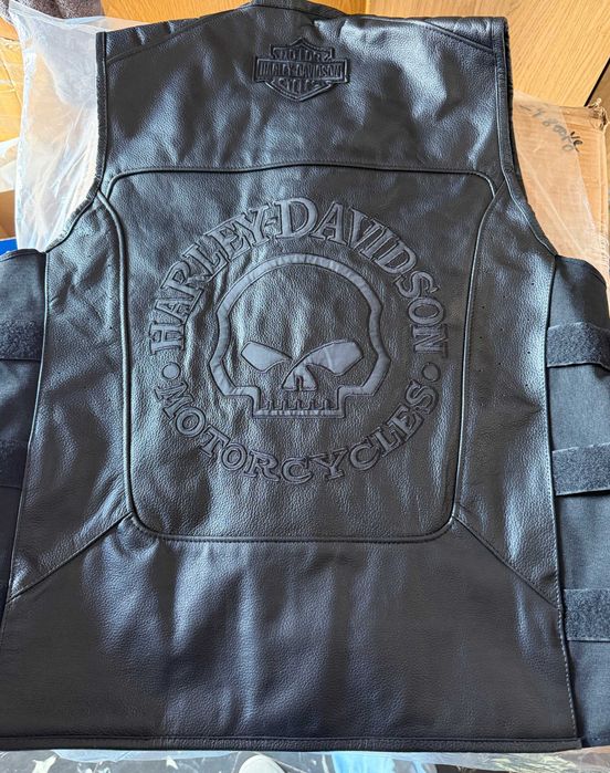 Chaleco de cuero moto Harley talla XL