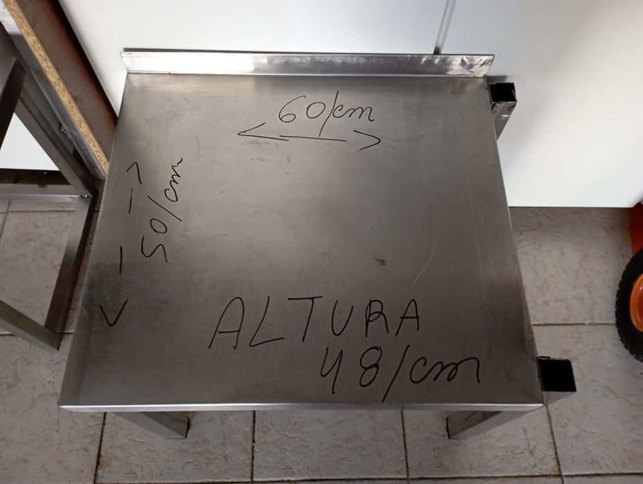 Apoio em inox  para restauração