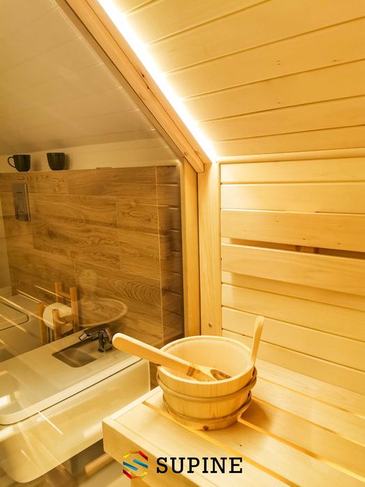 Sauna, sauna domowa wewnętrzna, kabina saunowa