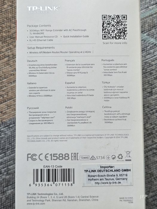 TP-Link TL-WA860RE - Mini range extender Wireless N até 300Mbps