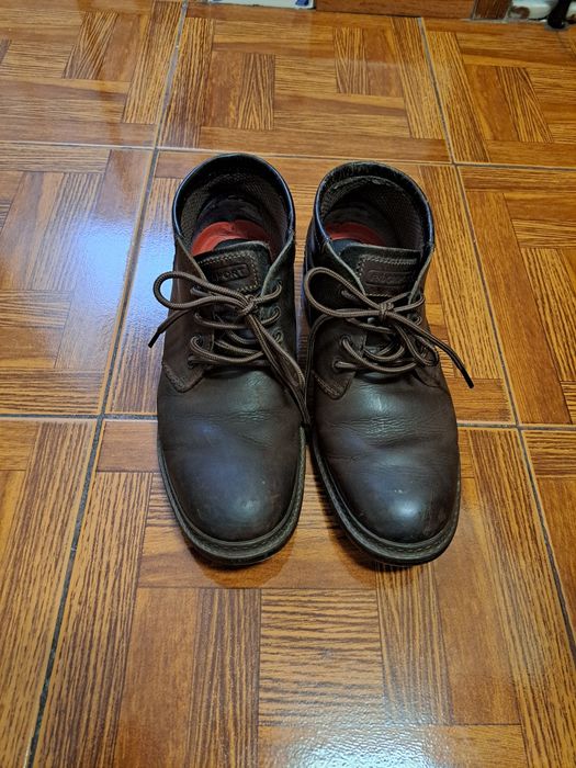 Botas em pele genuína vintage
