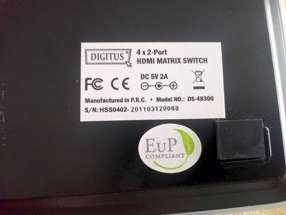Przełącznik HDMI-Matrix Digitus DS-48300