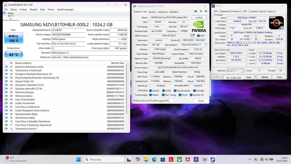 Lenovo Legion 5 RTX 3070