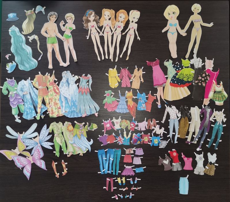 Бумажные куклы одевалки ателье детское ляльки паперові