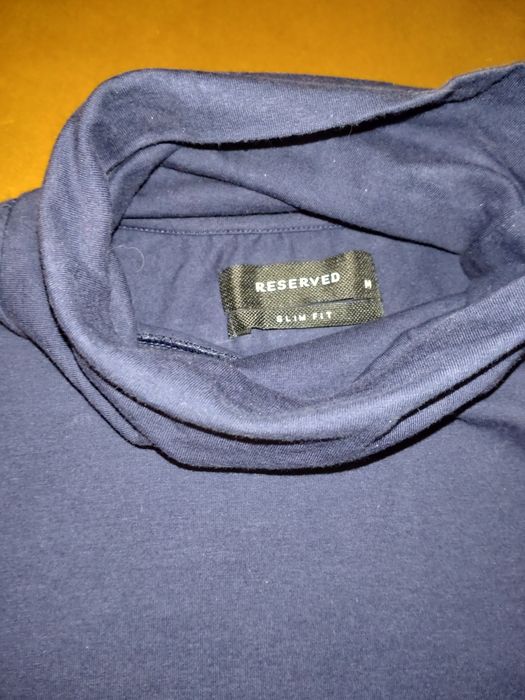 Golf granatowy, slim fit, Reserved, M
