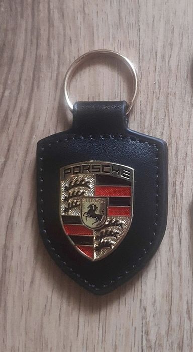 Brelok Porsche metal skóra