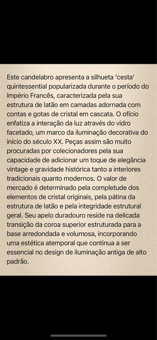 Candelabro antigo