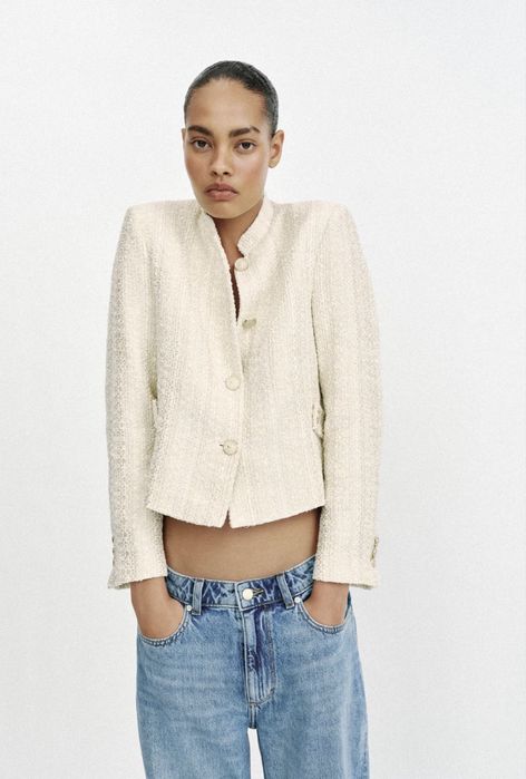 Твидовый жакет / пиджак  zara c биркой