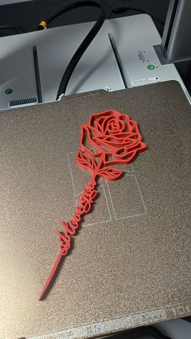 Presente Dia dos Namorados – Rosa “Love” Decorativa em Impressão 3D