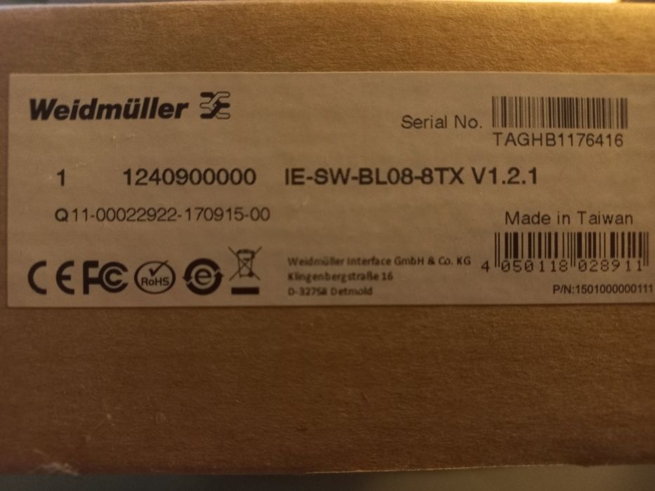 Rede Switch - sem gestão 8 Portas IP30