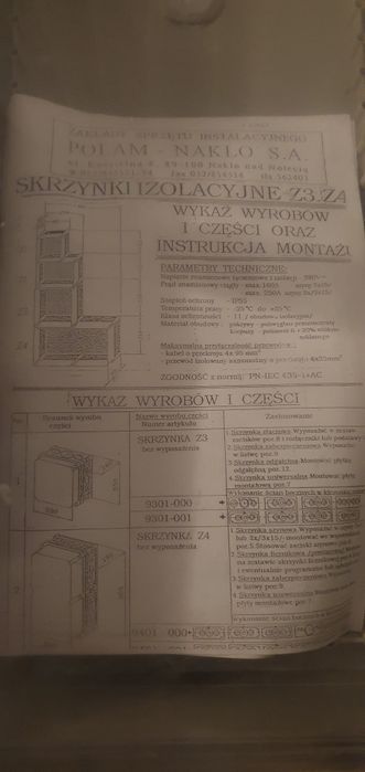 Skrzynka izolacyjna Z4