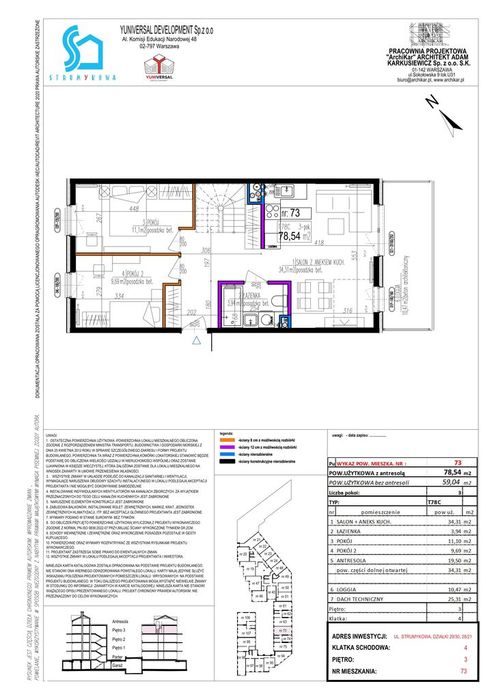 Nowe mieszanie dwupoziomowe 78,54 m2