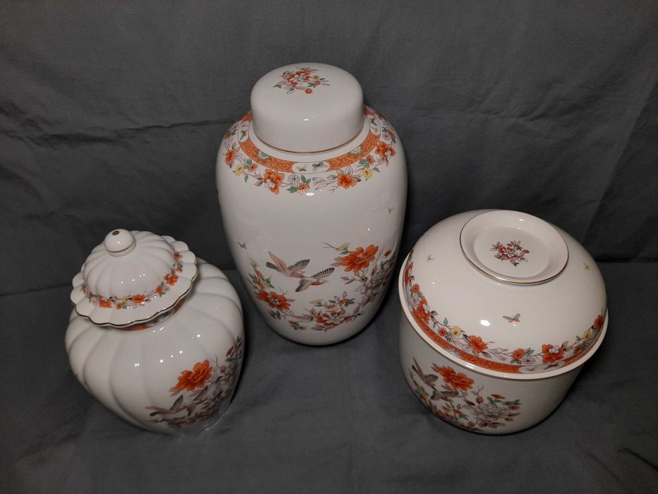 Vista Alegre Magnólia-- Talha Castanheira e Cochinchina, pote chinês