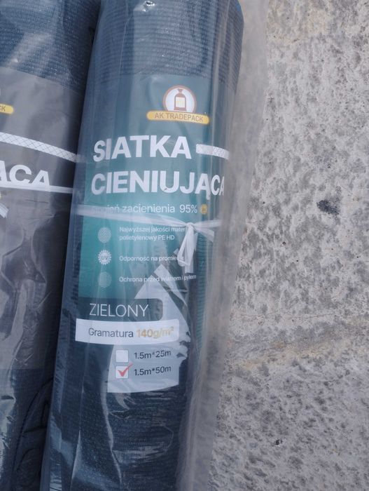 Siatka cieniująca 140g m2 95 procent zacienienia UV zielona czarna
