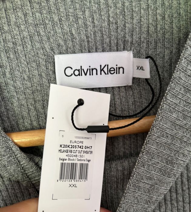 Calvin Klein Womenswear cienki sweter bluzka z  rozcięciem  XL/ XXL