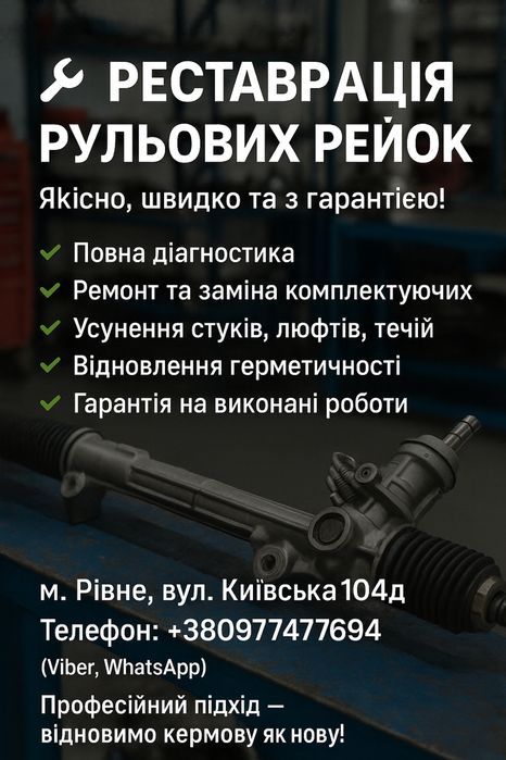 Реставрація рульових рейок