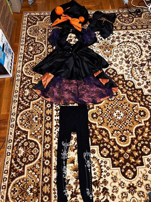 Костюм відьми / Halloween, сукня + капелюх + колготки, 3XL (китайський розмір), по замірам L