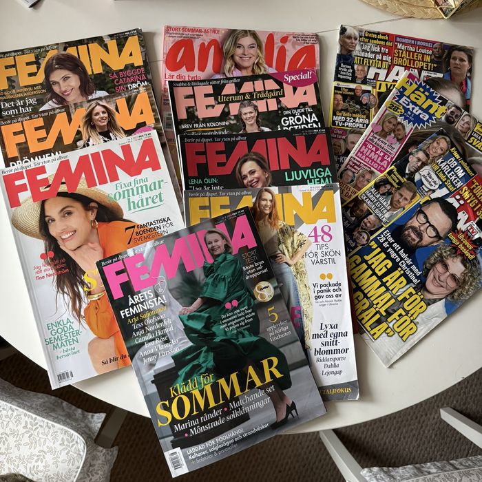 Szwedzkie gazety Femina Amelia hänt