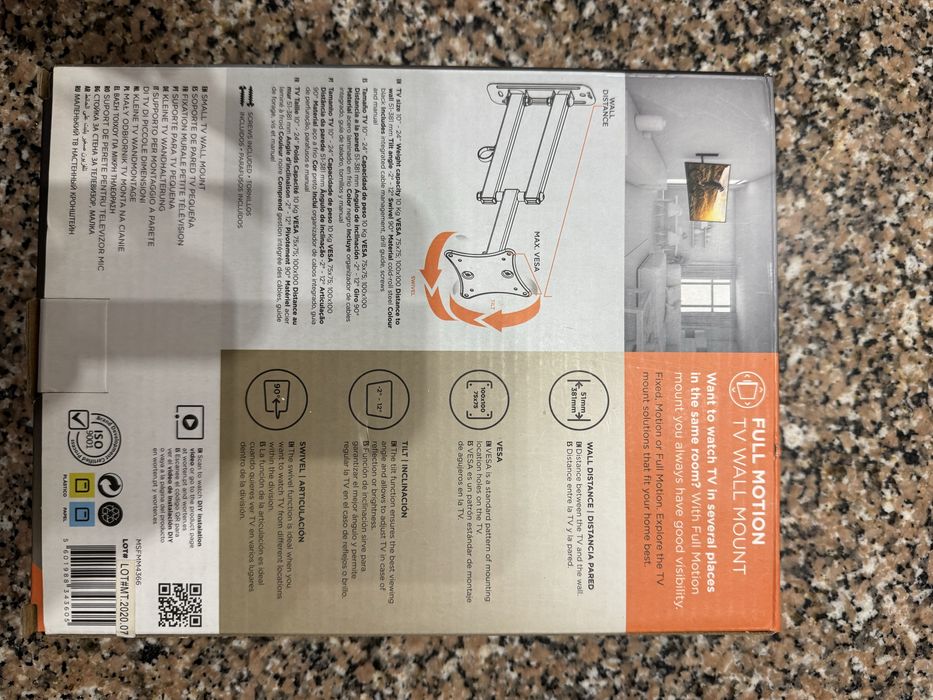 Suporte televisão pequena 10”-24” -NOVO