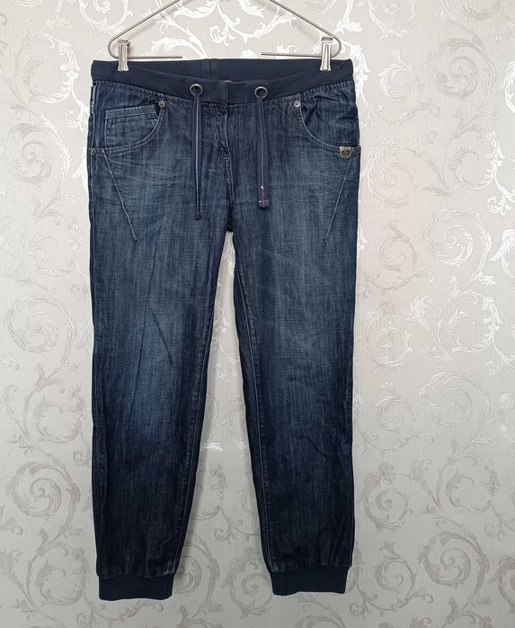 р 12 / євро 40 / 46-48 стильні сині джогери джинси штани бойфренди River Island