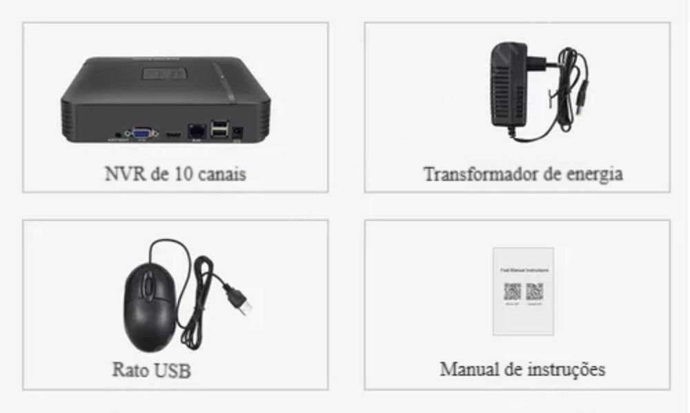 Gravador NVR‼️ H.265 ‼️ 10 Canais ‼️ Deteção de Pessoas