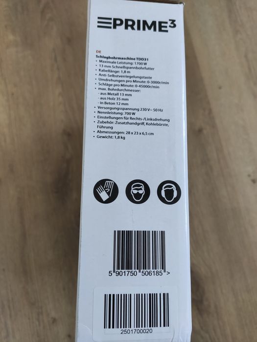 Wiertarka udarowa tdd31 prime3 1700 w
