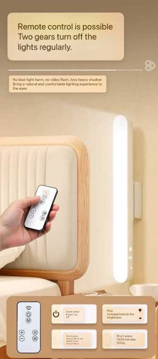 Аккумуляторная лампа светильник с пультом  датчик движения, фонарь USB