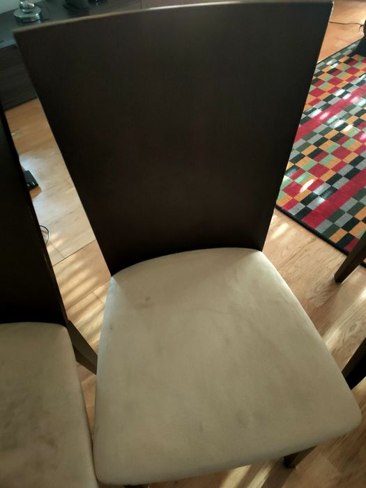 Conjunto Mesa Jantar Extensível Wengué (Desmontada) + 4 Cadeiras