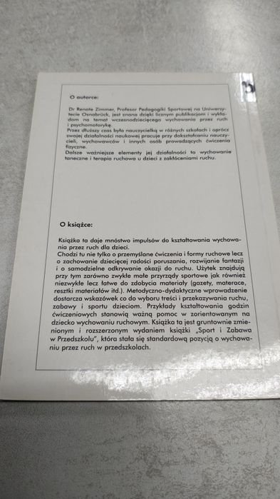 Sport i zabawa w przedszkolu. Renate Zimmer
