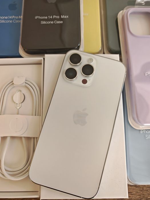 iPhone 14 Pro Max 512GB Silver Muito Bom estado Aceito Retomas