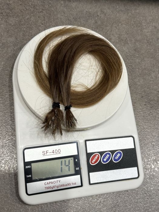 Волосся б/у для нарощування 43 грама 50см + в подарунок волосся