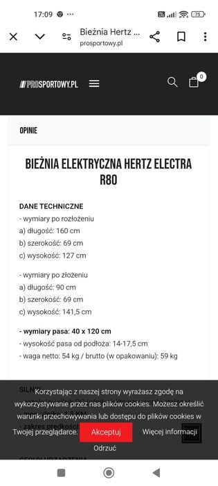 Bieżnia Hertz elektra R 80