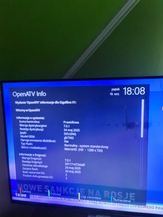 Tuner dekoder Gigablue X1 satelitarny OpenATV