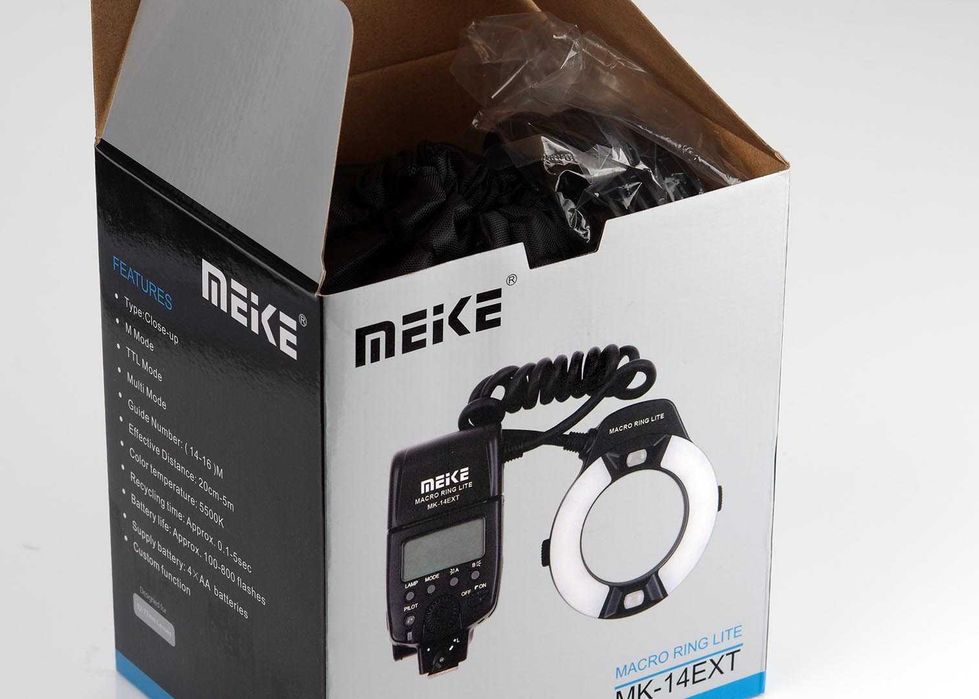 Кільцевий макро спалах Meike MK-14EXT для Canon/ Nikon