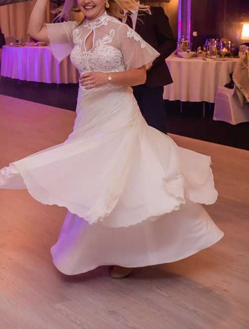 Suknia ślubna boho/rustykalna Ecru