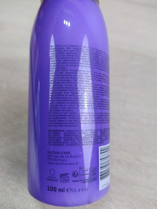 Sacha Care Expert Lissage Velvet Leave-In Odżywka bez spłukiwania100ml