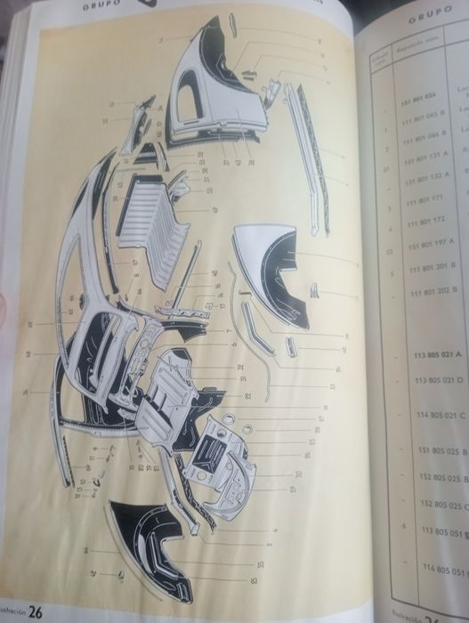 Volkswagen Carocha, catálogo de peças
