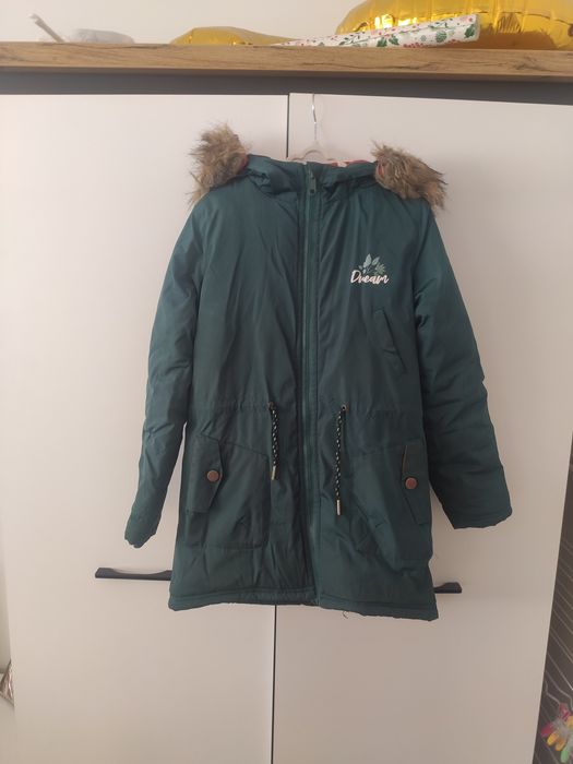 Kurtka zimowa dziewczęca rozmiar 134