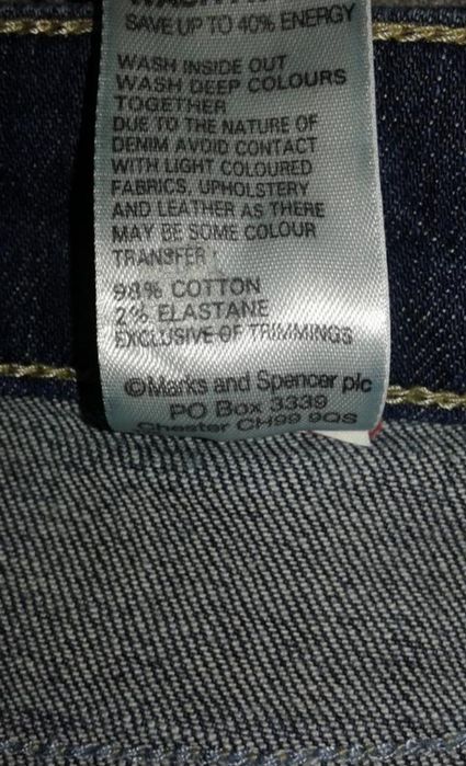 Юбка карандаш джинсовая m&s  uk 20