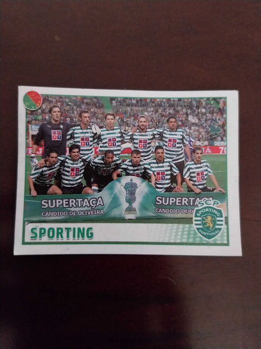 Cromo Autocolante Sporting, SCP, Supertaça Cândido de Oliveira, Panini