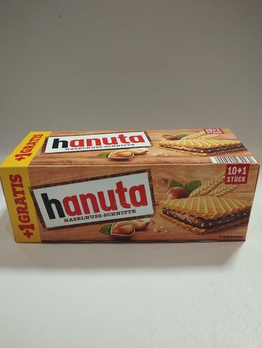 Hanuta wafelki z nadzieniem czekoladowo-orzechowym 10 szt