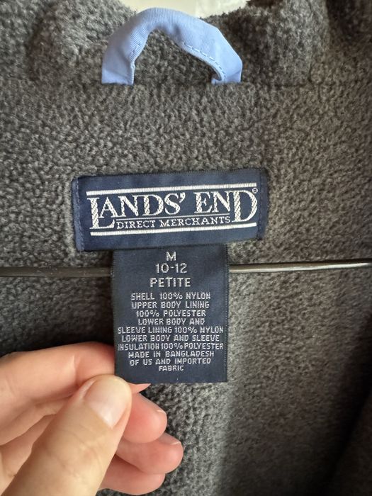 Пальто парка блакитне land's end landsend M