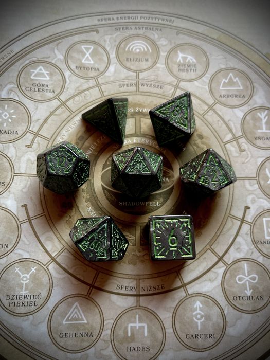 Kości Dice Runiczne Moro Kostki do RPG DnD dungeons & dragons warhammer