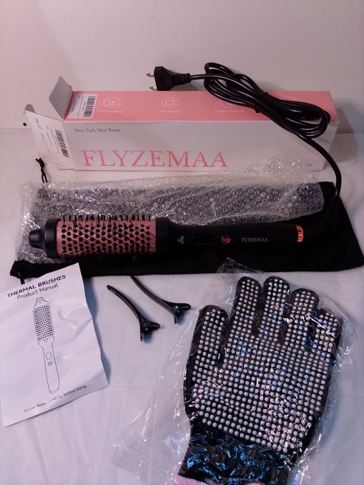 NOWA Szczotka Termiczna FLYZEMAA 3w1 38mm (Blowout, Fale, Objętość) + Akcesoria