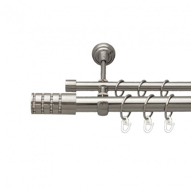 Карниз для штор Orvit металевий 19/25 мм Барамела Сталь 400 см