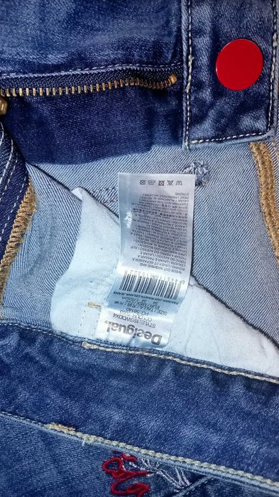 Jeansy Desigual rurki slim fit hafty oryginalne 42 L dżinsy modne