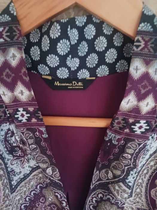 Vestido manga comprida, da Massimo Dutti