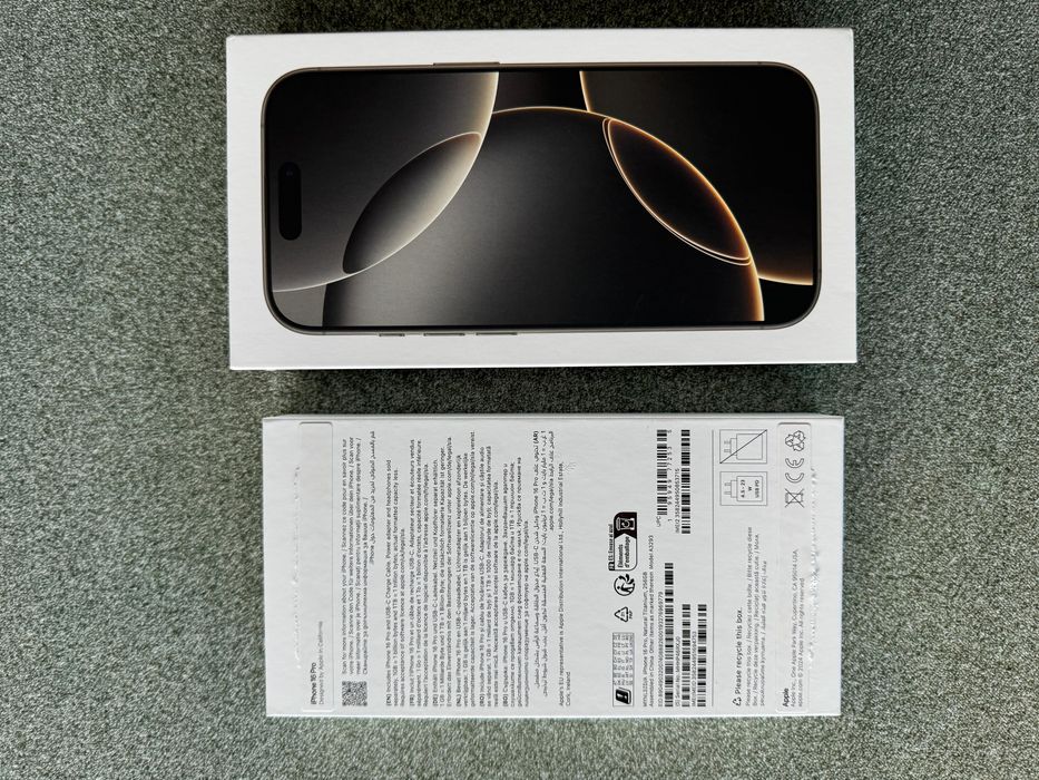 iPhone 16 pro, natural titanium, 256GB, com cabo