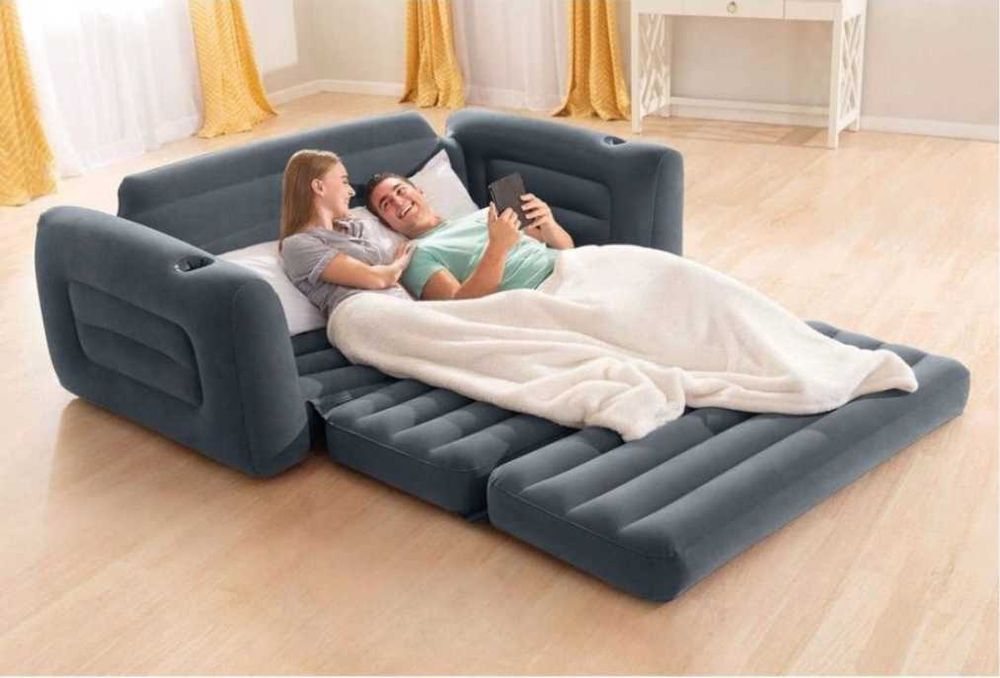 Materac dwuosobowy łóżko kanapa sofa dmuchana INTEX 203x231x66 cm